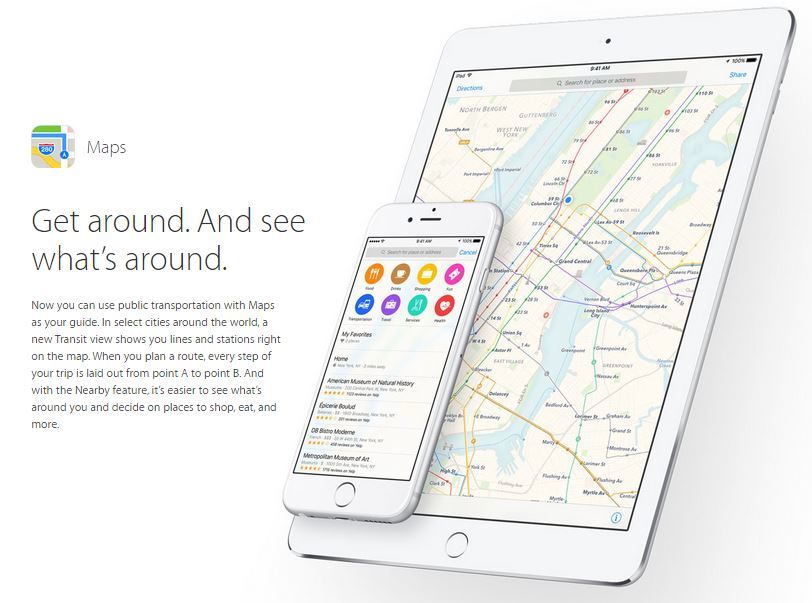 iOS9 - Mapy Apple i rozkład jazdy komunikacji miejskiej
