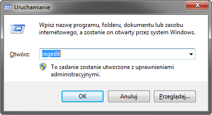 Uruchamianie edytora rejestru