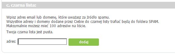 Czarna lista w poczcie WP