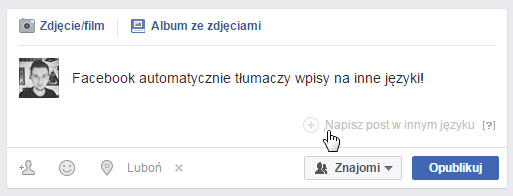 Dodaj inną wersję językową swojego posta