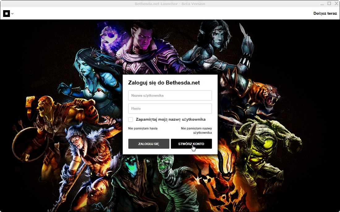 Bethesda.net Launcher - rejestracja i logowanie