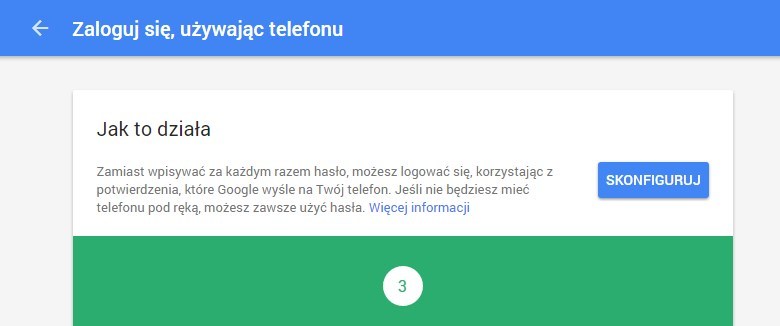 Rozpocznij konfigurację Google Prompt