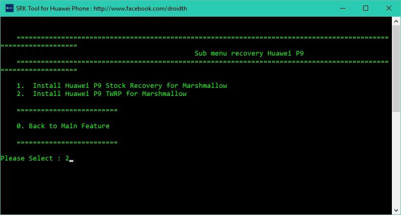 Wybierz instalację TWRP Recovery