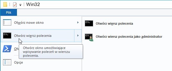 Otwórz okno polecenia