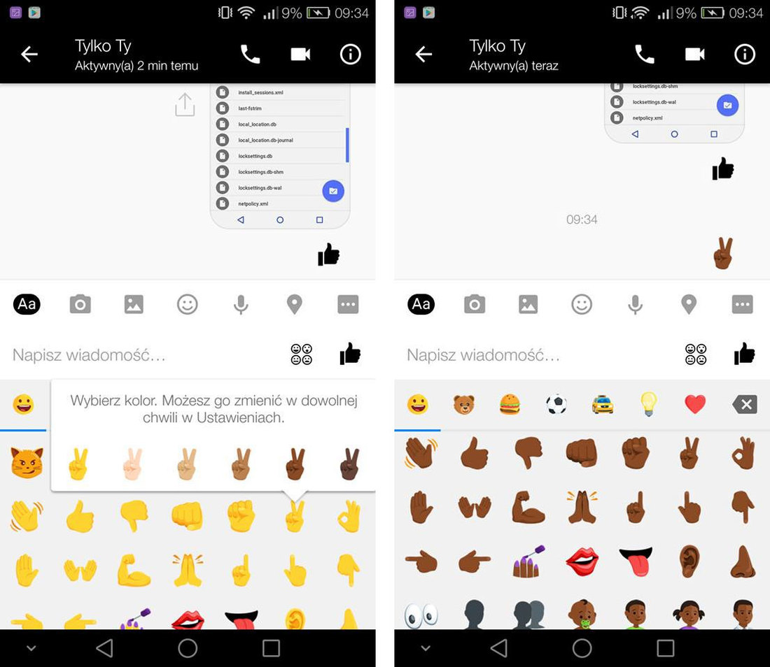 Nowe emoji w Messengerze na Androidzie