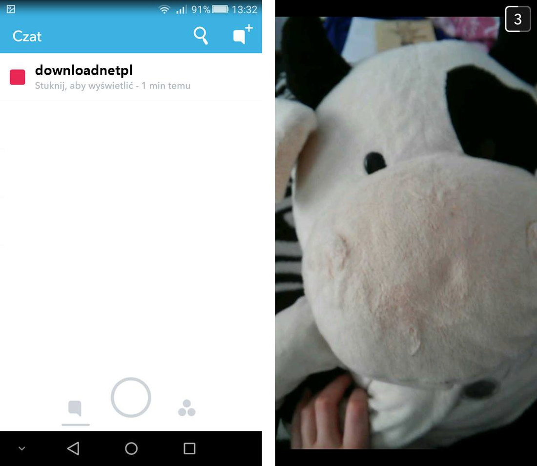 Snapchat - pierwsze odtworzenie snapa