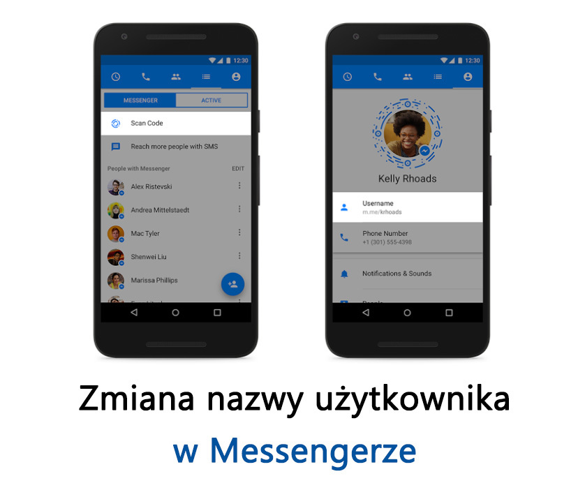 Zmiana nazwy użytkownika w Messengerze
