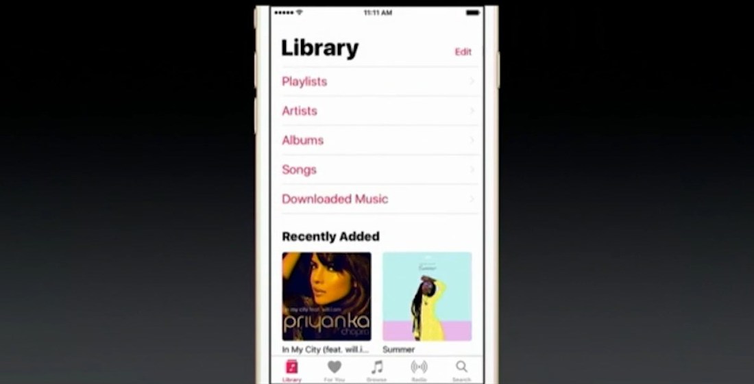 Apple Music w iOS 10