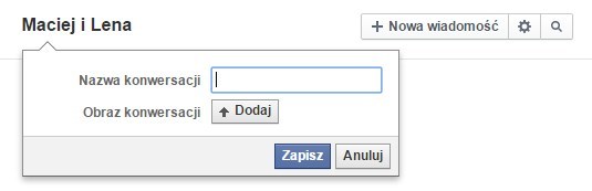 Facebook - edycja rozmowy