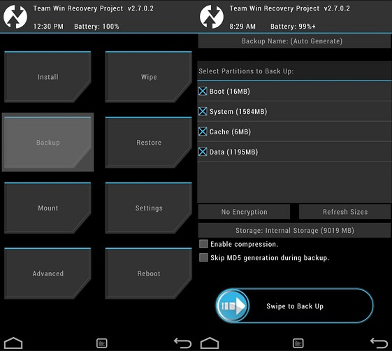 TWRP - Backup