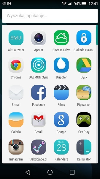 Google Now Launcher bez sugerowanych aplikacji