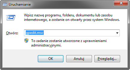 Uruchamianie narzędzia gpedit