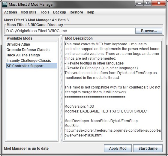 Mass Effect 3 Mod Manager
