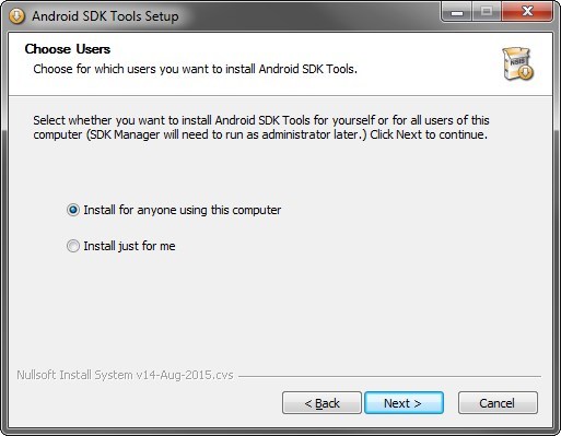 Instalacja SDK Tools