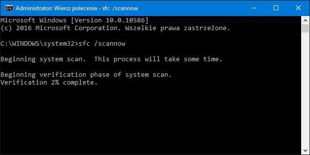 SFC /scannow w Windows 10