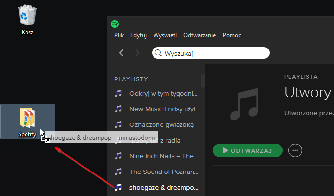 Spotify - eksportowanie playlisty