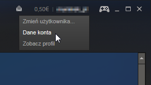 Steam - opcje konta