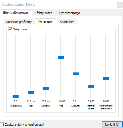 VLC - kompresja dźwięku