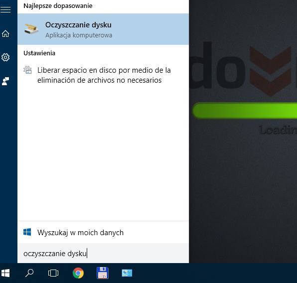 Uruchamianie oczyszczania dysku