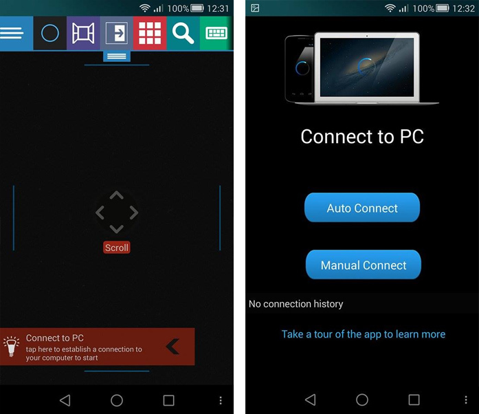 Łączenie się z Win10 Controller przez Androida