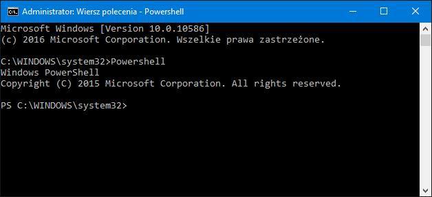 Okno Powershell