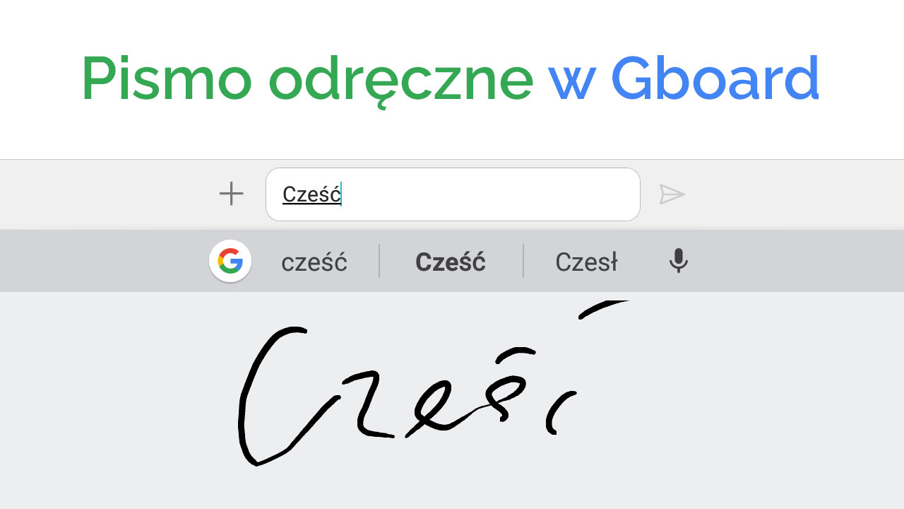 Dodawanie pisma odręcznego w Gboard