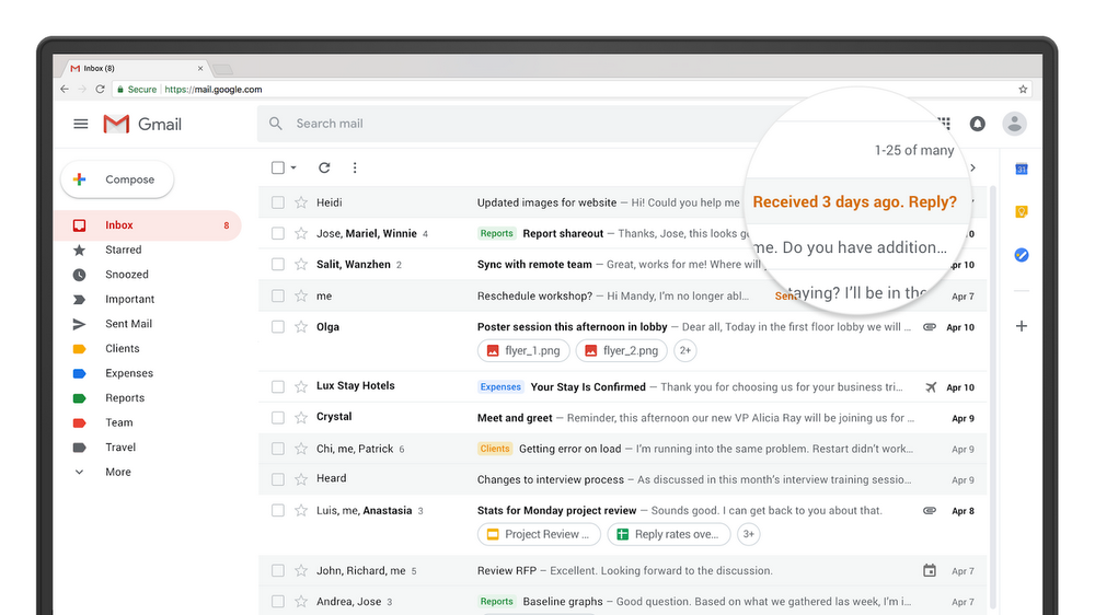 Nowy wygląd Gmail