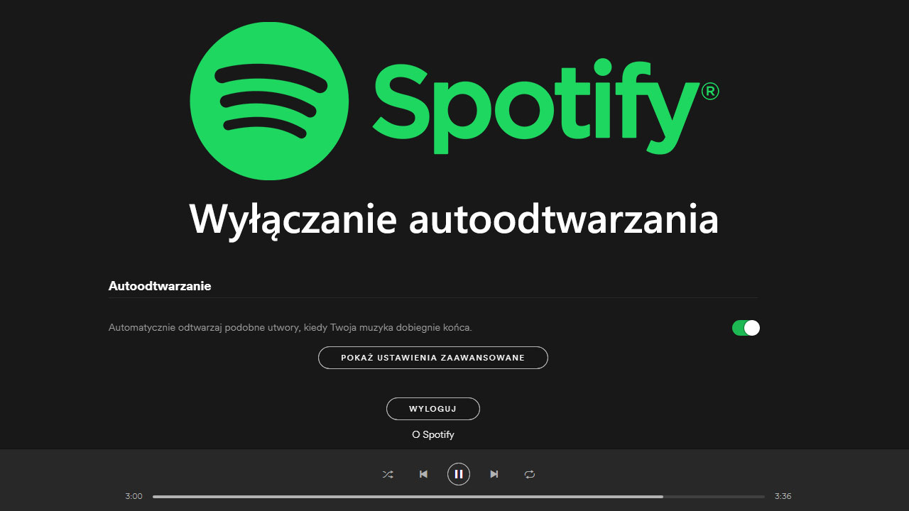 Spotify - wyłączanie automatycznego odtwarzania piosenek