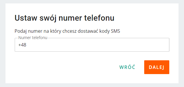 Ustaw numer telefonu