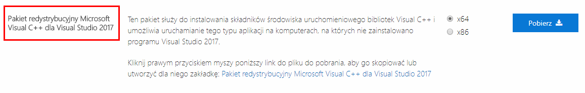 Pobierz Visual C++ 2017