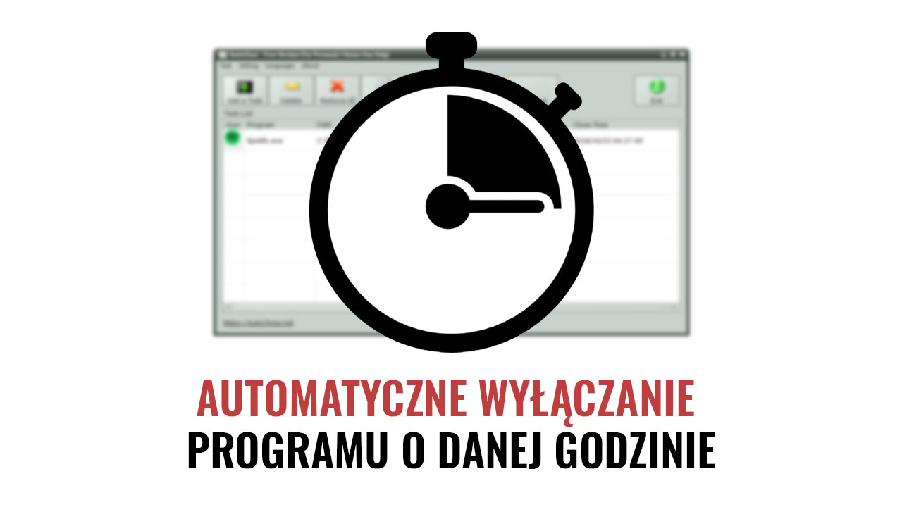 Automatyczne wyłączanie programów o danej godzinie