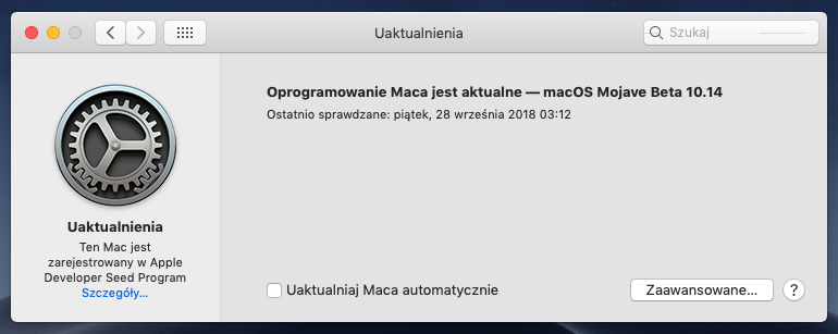 Uaktualnienia Mac