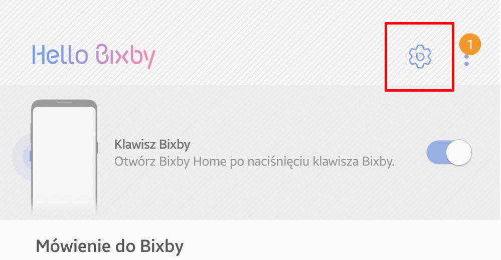 Wejdź do opcji Bixby