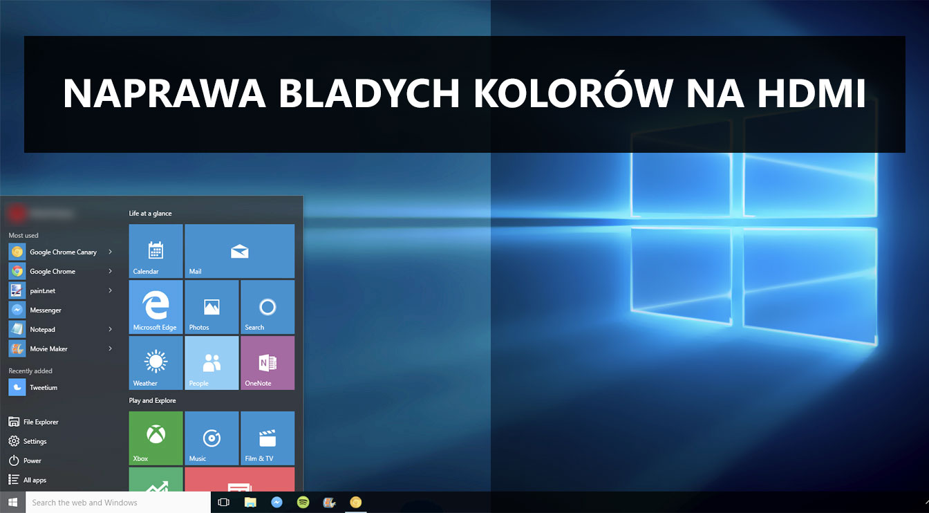 Naprawa wyblakłych kolorów na monitorze HDMI