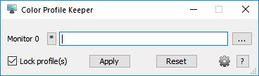 Color Profile Keeper - okno programu