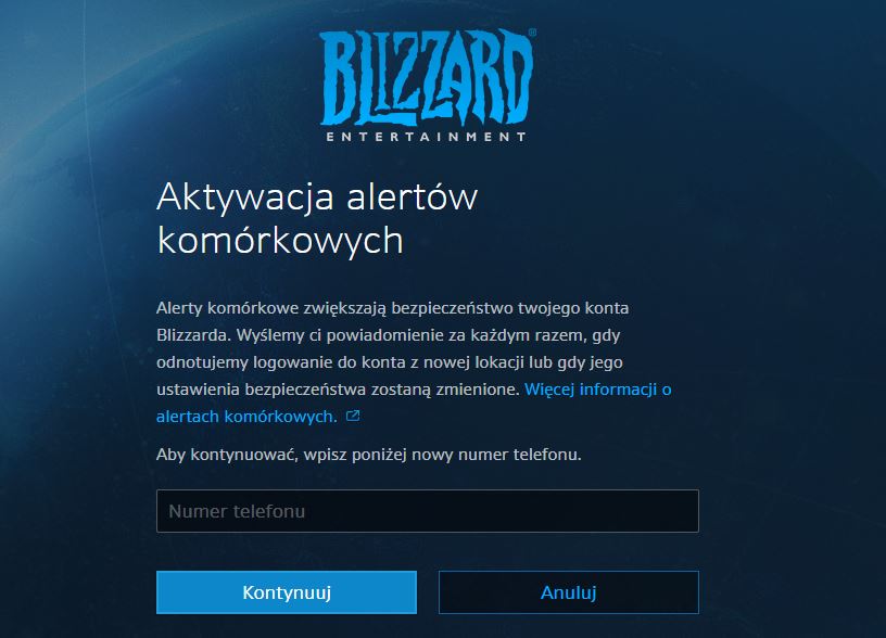 Wpisz swój numer telefonu do alertów