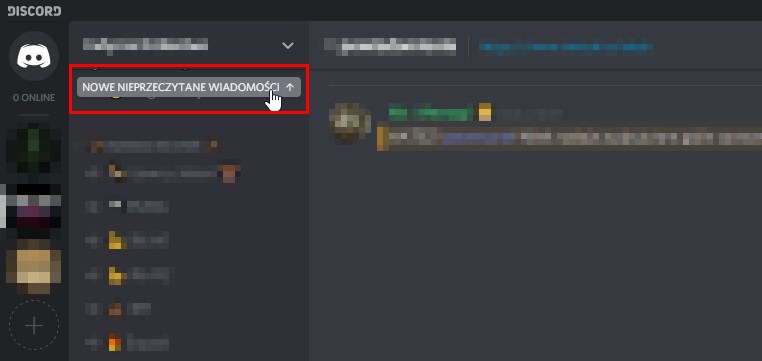 Discord - odczytaj nieprzeczytane wiadomości