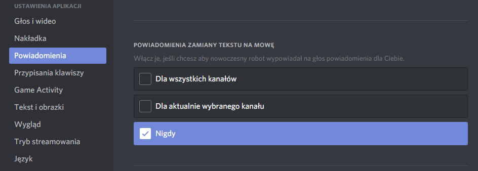 Wycisz zamianę tekstu na mowę