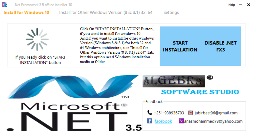 Zainstaluj .NET Framework 3.5 z instalatora offline