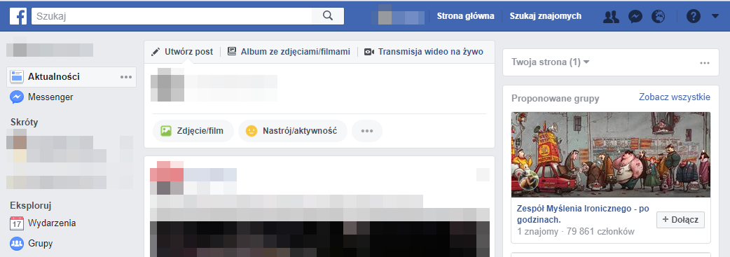 Zablokowane relacje na Facebooku w wersji PC