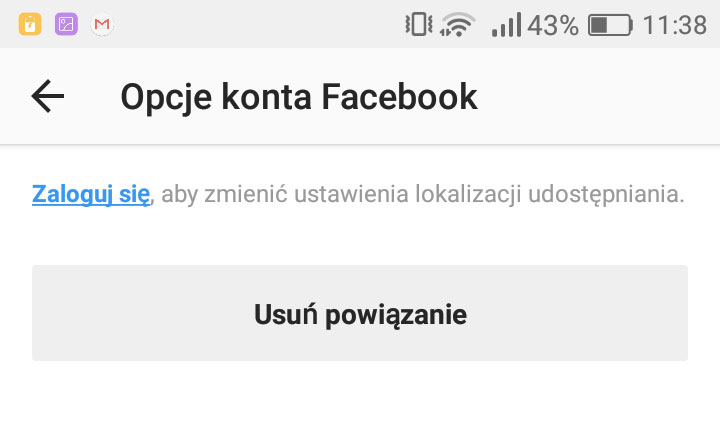 Usuń powiązanie Facebooka z Instagramem