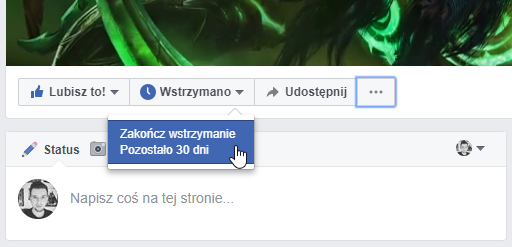 Wyłączanie blokady postów