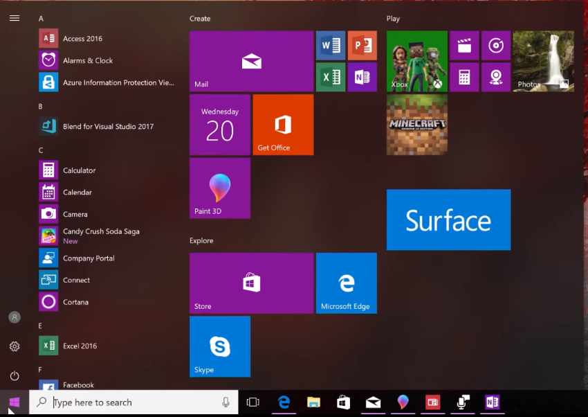 Zmiany w interfejsie Windows 10