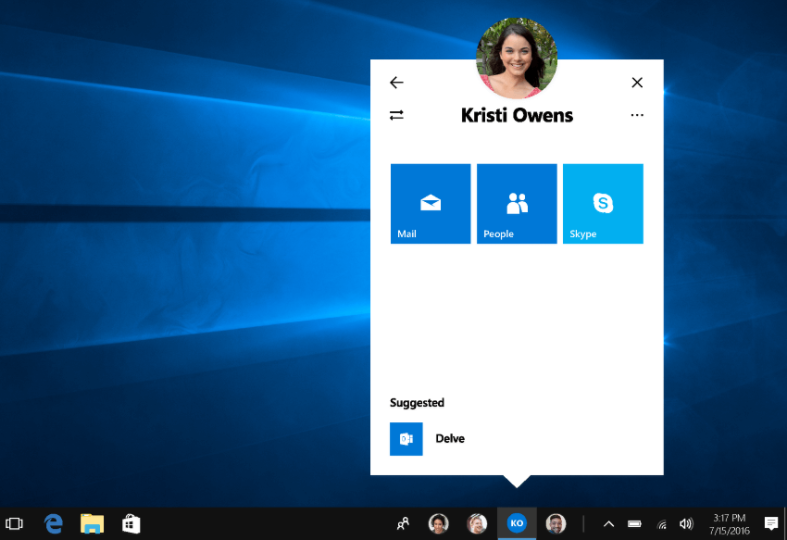 Szybki dostęp do kontaktów w Windows 10
