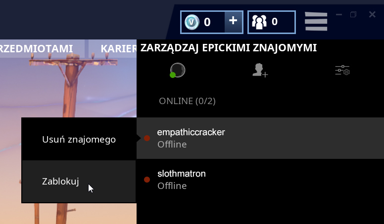 Zablokuj gracza w Fortnite