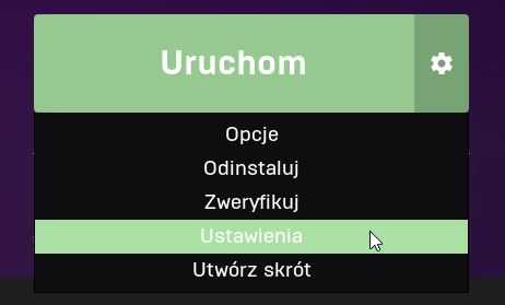 Wejdź do ustawień gry w Epic Games Launcher