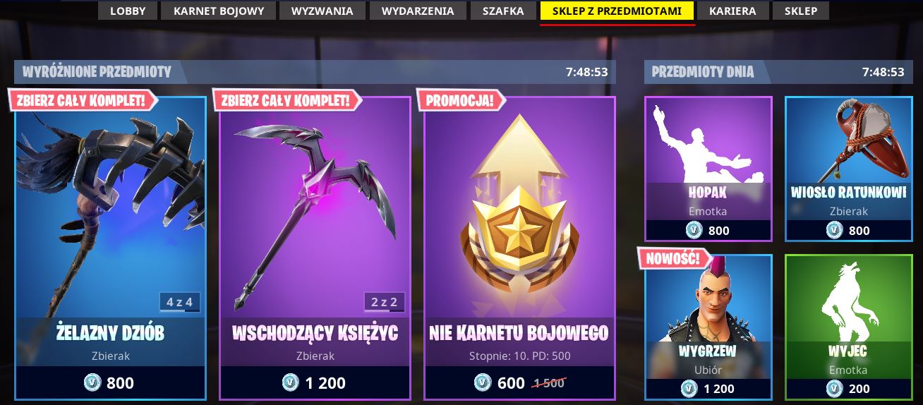 Wybierz przedmiot na prezent w Fortnite