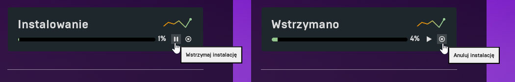 Wstrzymaj i anuluj instalację