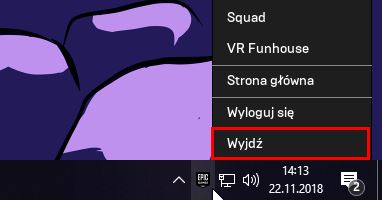 Wyłącz Epic Games Launcher