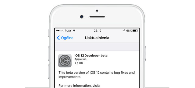 Zainstaluj aktualizację do iOS 12